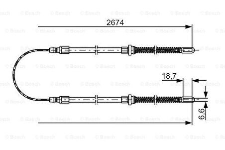 Bosch 1987482148 El Fren Teli Orta Daily 99-07 2665mm 351095 99434589