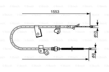 Bosch 1987482156 El Fren Teli Arka Sağ Yaris (F) 02- 464200D010