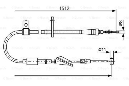 Bosch 1987482176 Fren Teli 1512mm 5440278F11000