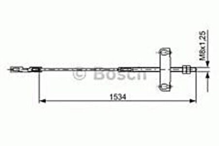 Bosch 1987482195 El Fren Teli Ön (Sağ Sol) Transit V184 2.4TDCI 00-06 Arkadan İtişli Uzun Şase Uzunluk 1534mm 4060872