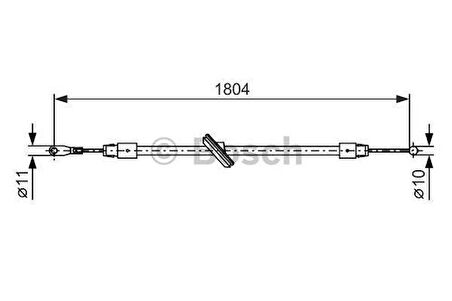 Bosch 1987482380 El Fren Teli Ön Sprinter (Dingil Mesafesi 3665mm) 06-(1805 306) A9064203885