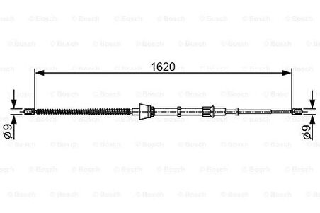 Bosch 1987482448 El Fren Teli (1622mm) Sağ Sol Octavia 97-10 1J0609721BA