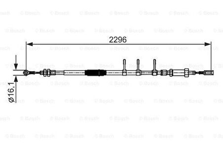 Bosch 1987482595 El Fren Teli Ön Ducato III Boxer III Jumper III Pickup 33 35 (3.3 3.5 Ton Dingil Mesafesi 3450mm) 06-(2296 1981) 1359246080