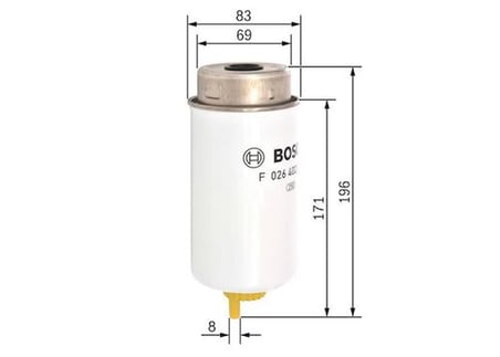 Bosch F026402040 Mazot Filtresi Transıt V184 2.0Tdcı 75Ps 85Ps 100Ps 2.4Tdı 115Ps 125Ps 130Ps 00 06 V347 2.2Tdcı 2.4Tdcı 100Ps 115Ps 140Ps 06>12 Rover Ltı T2.4Tdı