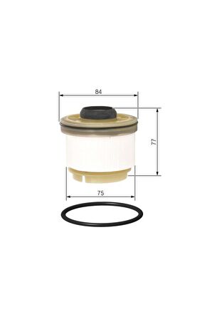 Bosch F026402115 Yakıt Filtresi Toyota Hılux D/cab Comfort 08 Toyota 97-00