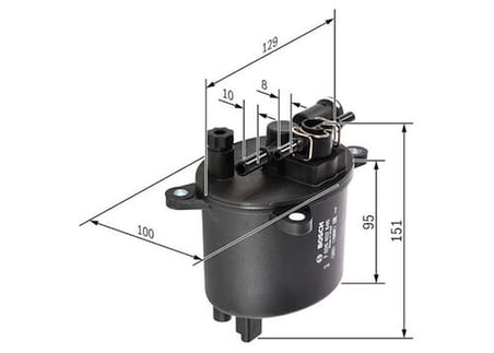 Bosch F026402846 Yakıt Filtresi 224Dt Dıscovery Sport L550 14> Freelander 2 L359 06>14 Range Rover Evoque L538 11>19 Jaguar Xf Sportbrake X250 12>14 Xf I X25 11>14