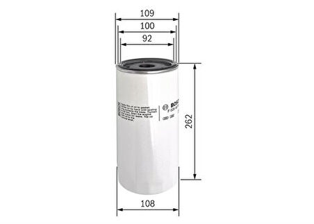 Bosch F026407043 Yağ Filtresi 