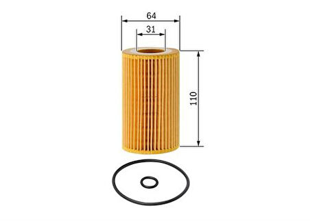Bosch F026407112 Yağ Filtresi Mercedes Om651 W176 14>18 W246 14>18 W204 08>14 W205 14>18 C205 15>18 C117 13>19 W212 09>16 W447 14> Sprinter 906 907 910 09>-Land Rover Range III IV Sport 4.3