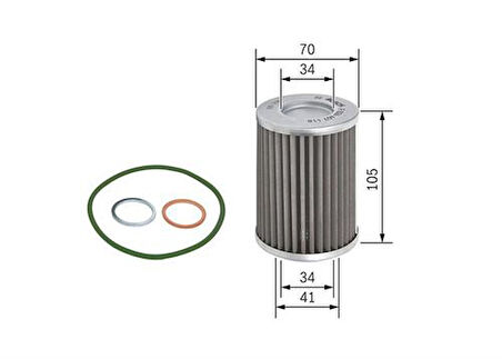 Bosch F026407118 Yağ Filtresi