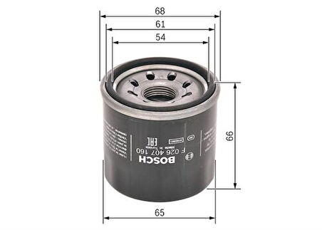 Bosch F026407160 Yağ Filtresi Mazda 3 Mazda 6 2013- PE0114302