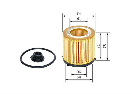 Bosch F026407178 Yağ Filtresi BMW N20 F10 11-16 N55 F30 12-15 N20 E84 11-15 N20 Z4 E89 11-15 11427634291