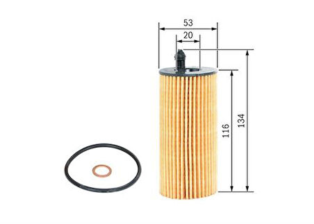 Bosch F026407205 Yağ Filtresi BMW B37 B38 B46 B48 B47 F10 F20 F30 G20 G30 F32 F34 F36 G11 G01 G05 F25 F26 Z3 11428575211