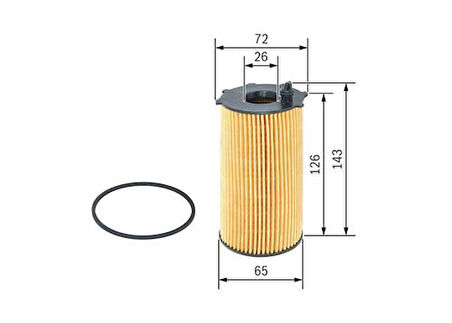 Bosch F026407207 Yağ Filtresi Elemanı 68032204AA