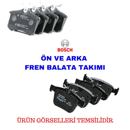 Toyota Corolla 2019-2024 Ön ve Arka Fren Balata Takımı (Elektrikli El Freni)