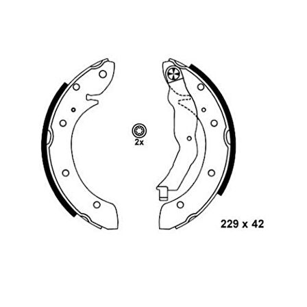 BOSCH Arka Pabuç Balata Megane 1.4 1.6 1.9d 2.0 99-03 Lgn 1.8 2.0 95-01 Sceniç  1.9tdi