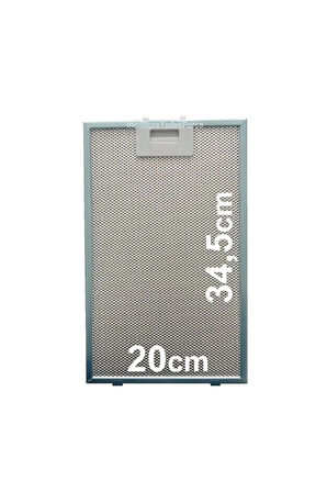 DWK65AD30R/02 Davlumbaz Aspiratör Filtresi 20x34,5cm Alüminyum Yağ Süzgeç Tel Kaset Filtre