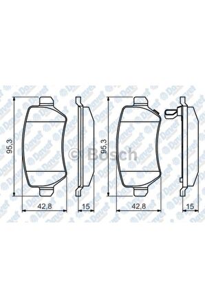 Fren Balatası Arka E:0986tb2845 23417 Astra G 08/00-02/04 Astra H 03/04- Corsa C