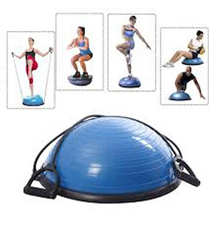 Libor Bosu Pilates Denge Topu Pilates Denge Aleti Balance Ball Yarım AY 60 CM