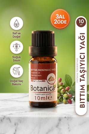 Bıttım Menengiç Yağı Soğuk Sıkım  Saç Kökü Güçlendirici Kepek Önleyici 10 Ml Pura Morena