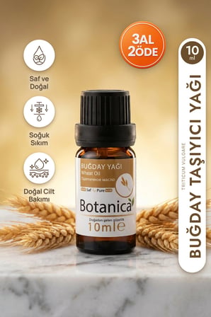 Buğday Yağı Soğuk Sıkım  E Vitamini Cilt Besleyici Wheat Germ Oil 10 Ml Pura Morena