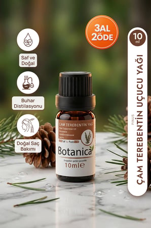 Çam Terebentin Uçucu Yağı  İsıtıcı Masaj Vücut Bakımı Turpentine Oil 10 Ml Pura Morena