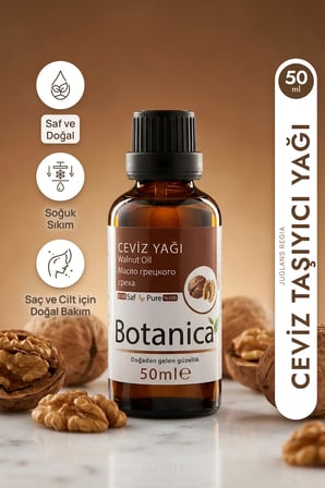 Ceviz Yağı Soğuk Sıkım  Bronzlaştırıcı Cilt Besleyici Walnut Oil 50 Ml Pura Morena