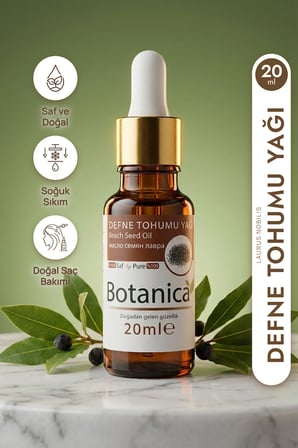 Defne Tohumu Yağı Soğuk Sıkım  Saç Güçlendirici Kepek Bakımı 20 Ml Pura Morena