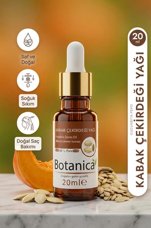 Kabak Çekirdeği Yağı Soğuk Sıkım  Saç Bakımı Gıda Uyumlu Pumpkin Seed Oil 20 Ml Pura Morena