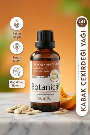 Kabak Çekirdeği Yağı Soğuk Sıkım  Saç Bakımı Gıda Uyumlu Pumpkin Seed Oil 50 Ml Pura Morena