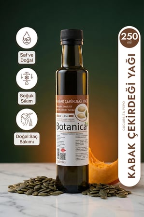 Kabak Çekirdeği Yağı Soğuk Sıkım  Saç Bakımı Gıda Uyumlu Ekonomik Boy 250 Ml Pura Morena
