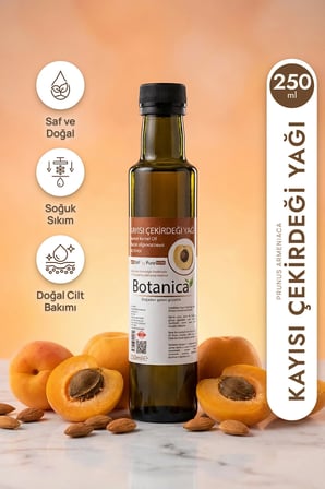Kayısı Çekirdeği Yağı Soğuk Sıkım  Hassas Cilt Bakımı Bebek Masajı 250 Ml Pura Morena