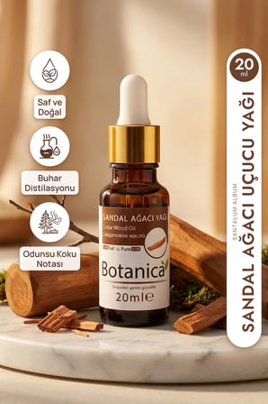 Sandal Agaci Ucucu Yagi Dogal Parfum Meditasyon Aromaterapi 20 Ml Pura Morena