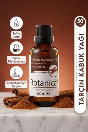 Tarçın Uçucu Yağı  İsıtıcı Masaj Yoğun Aroma Cinnamon Oil 50 Ml Pura Morena