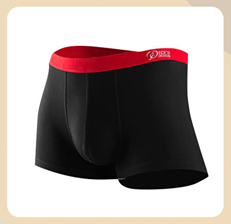Eces Design MODAL yüksek hava geçirgenliği  Spor Antibakteriyel Kasık Izsiz Erkek Boxer 2 Parça 1004