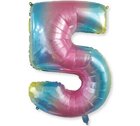 Benim Marifetlerim 5 Rakamı Rengarenk Folyo Balon 16 inch 40 cm