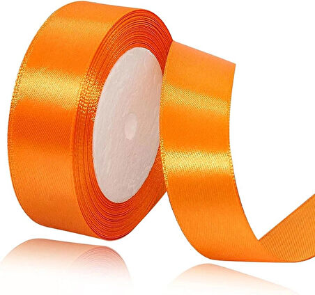 Benim Marifetlerim Turuncu Saten Kurdele 4 cm 10 Metre