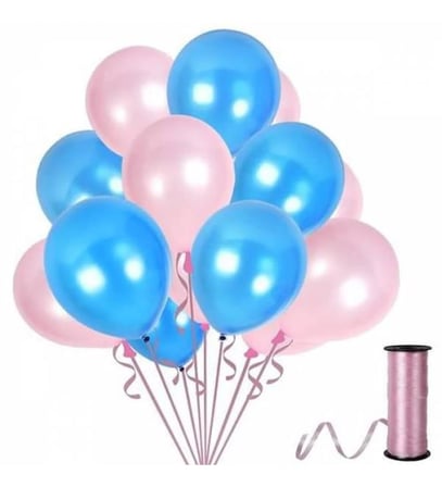 Benim Marifetlerim Metalik Pembe Mavi Cinsiyet Belirleme Balonu 12 inch 10 Adet