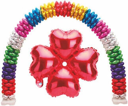 Benim Marifetlerim Çiçek Modeli Kırmızı Kalp Folyo Balon En:32 cm x Boy:32 cm