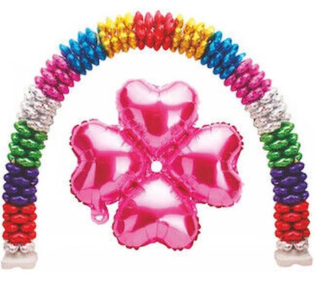 Benim Marifetlerim Çiçek Modeli Pembe Kalp Folyo Balon En:32 cm Boy:32cm