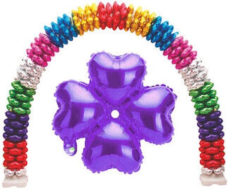 Benim Marifetlerim Çiçek Modeli Mor Kalp Folyo Balon En:32 cm Boy:32 cm