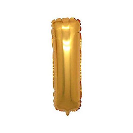  I Harfi Altın Folyo Balon 40 Inch 90 Cm