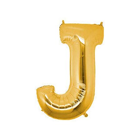J Harfi Altın Folyo Balon 16 inch 40 cm