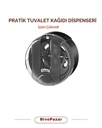 Pratik Tuvalet Kağıdı Dispenseri (İçten Çekmeli) Şeffaf Füme
