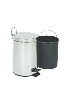 Krom Pedallı Çöp Kovası 12 LT