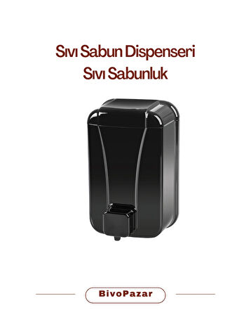 Sıvı Sabunluk Sabun Dispenseri Duvara Monte Siyah