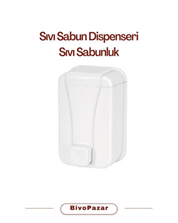 Sıvı Sabunluk Sabun Dispenseri Duvara Monte Beyaz 1000 cc