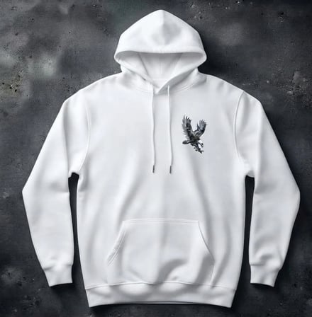 Kartal Baskılı Kapşonlu Hoodie / Sweatshirt
