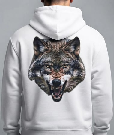 Kurt baskılı Kapşonlu önü Fermuarsız Sweatshirt (kişiselleştirilebilir ürün)