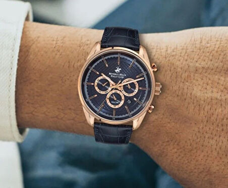 Beverly Hills Polo Club BP3004X.499 Erkek Kol Saati – Dual Time & Gün Göstergeli Quartz Saat