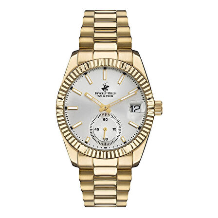 Beverly Hills Polo Club BP3056X.130 Erkek Kol Saati | 41mm Kasa, Altın Renk, Paslanmaz Çelik